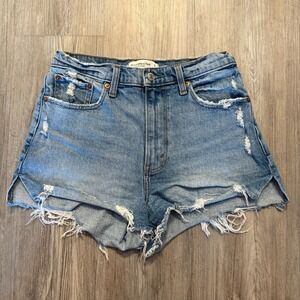 Abercrombie & Fitch Womens 27/4 Mom Short High Rise Curve Love